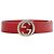 Gucci Interlocking G Gürtel aus rotem Leder