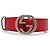 Gucci Interlocking G Gürtel aus rotem Leder - Ansicht 7