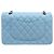 NUOVA BORSA A MANO CHANEL CLASSIQUE TIMELESS 11.12 PELLE CAVIAR AZZURRO CIELO BAG - vista 2