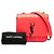Yves Saint Laurent Borsa a tracolla con catena Saint Laurent Vicky Small in pelle verniciata - vista 7
