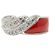 Autre Marque Pt900 Platinring mit Koralle und Diamant - Ansicht 2