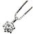 Autre Marque Pt900 Pt850 Platinum Halskette mit rundem Brillantschliff-Diamanten