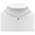 Autre Marque Pt900 Pt850 Platinum Halskette mit rundem Brillantschliff-Diamanten - Ansicht 6