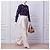 Chanel Maglione Cashmere Fantasia Floreale Blu Scuro - vista 5