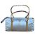 Sac à main Prada en nylon bleu clair et cuir