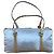 Sac à main Prada en nylon bleu clair et cuir - vue 2