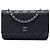 Borsa a tracolla Chanel CC Wild Stitch Wallet on Chain in pelle d'agnello nera