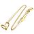 Collar Louis Vuitton chapado en oro con colgante Fall in Love - vista 8
