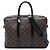Bolsa de Negócios Porte Documents Jour Louis Vuitton Monogram Macassar Castanha