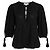Antik Batik, Lilou Bluse gekräuselt schwarz
