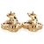 Orecchini Van Cleef & Arpels Yellow Gold Mother Of Pearl Vintage Alhambra - vista 2