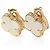 Orecchini Van Cleef & Arpels Yellow Gold Mother Of Pearl Vintage Alhambra - vista 3