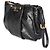 Clutch de muñeca Prada en Vitello Shine plisado con lazo, negra - vista 3