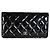 Gabrielle Portafoglio Chanel Black Quilted Patent CC Yen