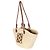 Cesto Tote Small Anagram Loewe em pele de vitela Natural Tan e ráfia - vista 3