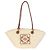Cesto Tote Small Anagram Loewe em pele de vitela Natural Tan e ráfia - vista 8