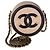 Gabrielle Chanel Black Beige Quilted Caviar Round Filigree Crossbody - vista 8
