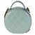 Chanel Vanity Case Round Handle With Care in pelle Caviar matelassé Verde Chiaro - vista 2