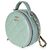 Chanel Vanity Case Round Handle With Care in pelle Caviar matelassé Verde Chiaro - vista 3