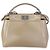 Borsa Satchel Mini Peekaboo Iconic Fendi in Nappa Tortora