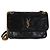 Autre Marque Borsa Saint Laurent Mini Niki in pelle di vitello matelassé nera stropicciata con catena
