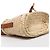 Chloé Borsa a tracolla Chloe Marcie Small in rafia x pelle Beige × Brown - vista 9