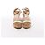 Sandali Jimmy Choo Deven in pelle x tessuto, Beige, Taglia EU 37 - vista 3