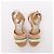 Sandali Jimmy Choo Deven in pelle x tessuto, Beige, Taglia EU 37 - vista 9
