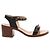 Sandali Chanel Coco Mark in pelle con cinturino a catena Marrone x Nero, Taglia EU 36.5