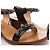 Sandali Chanel Coco Mark in pelle con cinturino a catena Marrone x Nero, Taglia EU 36.5 - vista 12