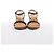 Sandali Chanel Coco Mark in pelle con cinturino a catena Marrone x Nero, Taglia EU 36.5 - vista 3