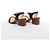 Sandali Chanel Coco Mark in pelle con cinturino a catena Marrone x Nero, Taglia EU 36.5 - vista 7