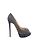 Décolleté aperte Christian Louboutin Spike Studs in denim Navy x Silver, Taglia EU 40