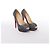 Décolleté aperte Christian Louboutin Spike Studs in denim Navy x Silver, Taglia EU 40 - vista 2