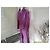 Autre Marque Chiara D'Este Conjunto de Camisa y Pantalón de Seda Violeta - vista 3