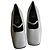 Autre Marque Loris Pearl Grey Leather Block Heel Pumps