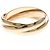 Anillo Cartier Trinity en oro rosa blanco y amarillo - vista 3