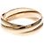 Anillo Cartier Trinity en oro rosa blanco y amarillo - vista 5