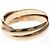Anillo Cartier Trinity en oro rosa blanco y amarillo - vista 6