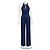 Tuta Jenny Packham in viscosa blu navy