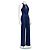 Tuta Jenny Packham in viscosa blu navy - vista 2