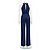 Tuta Jenny Packham in viscosa blu navy - vista 4