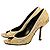 Gianni Versace Gold-Weiße Leder Pumps