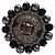Lanvin Ring mit Perlen und schwarzen Steinen