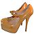 Dolce & Gabbana Mary Jane Lackleder Pumps Ocker