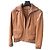 Autre Marque Talking French Brown Leather Bomber Jacket