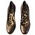 Dolce & Gabbana Braune Leder-Pumps mit Leopardenprint