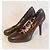 Dolce & Gabbana Braune Leder-Pumps mit Leopardenprint - Ansicht 12