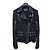 Autre Marque Balmain Paris Black Goatskin Leather Biker Jacket Sz.38 Pre-owned