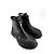 Alexander McQueen — Tread Slick Zip Boot, Cuir Noir - vista 3
